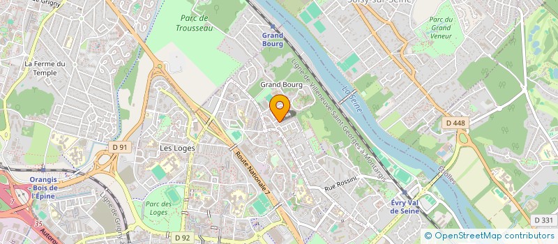 localisation de l'entreprise MATERIAUX 91  EVRY-COURCOURONNES