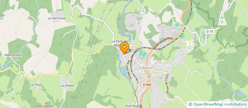 localisation de l'entreprise MATERIAUX BARLAUD à FELLETIN