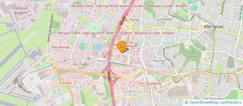 localisation de l'entreprise MATERIAUX BOIS EXPORT à MERIGNAC