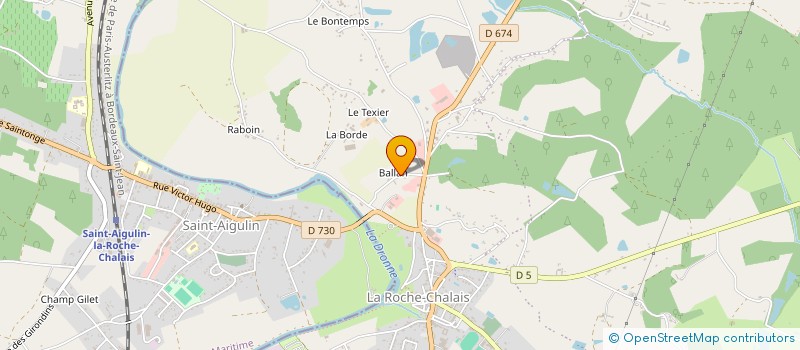 localisation de l'entreprise MATERIAUX CONSTRUCTIONS 24 à LA ROCHE CHALAIS