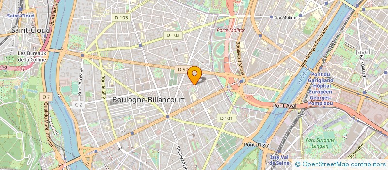 localisation de l'entreprise MATERIAUX CONSTRUCTIONS MONOLITHES à BOULOGNE-BILLANCOURT