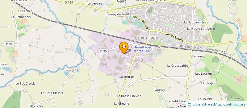 localisation de l'entreprise MATERIAUX DE L OUEST  L'HERMITAGE