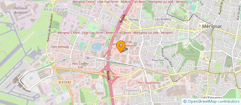 localisation de l'entreprise MATERIAUX ET BOIS D'AQUITAINE à MERIGNAC