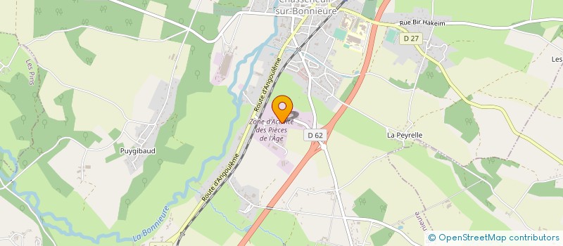 localisation de l'entreprise MATERIAUX FOURGEAUD à CHASSENEUIL-SUR-BONNIEURE