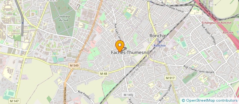 localisation de l'entreprise MATERIEL COUTURE  FACHES-THUMESNIL