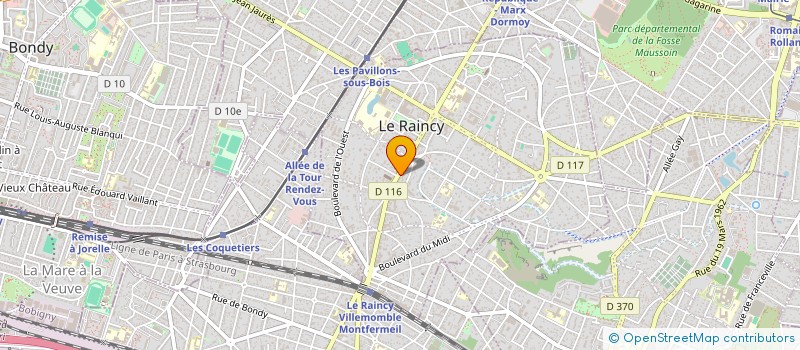 localisation de l'entreprise MATERIEL DE CONSTRUCTION SERVICES à LE RAINCY