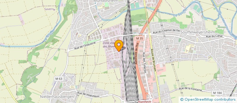 localisation de l'entreprise MATERIEL DIFFUSION DE L EST à MUNDOLSHEIM