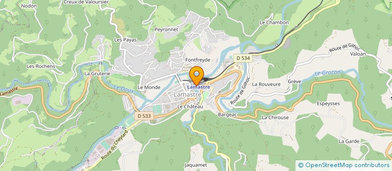 localisation de l'entreprise MATERIEL MEDICAL LAMASTRE à LAMASTRE