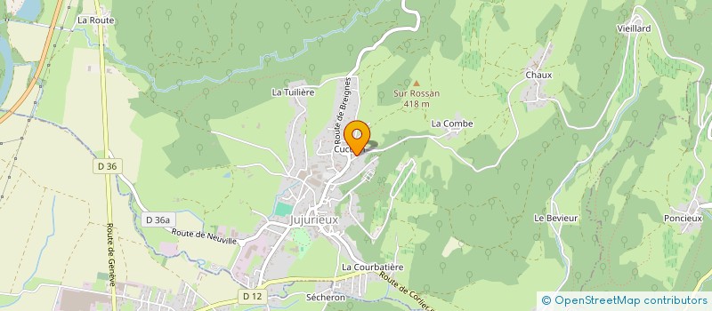 localisation de l'entreprise MATERIEL TRAVAUX PUBLICS à JUJURIEUX