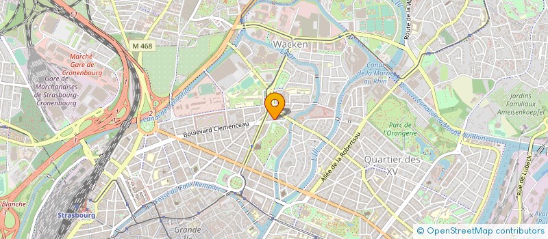 localisation de l'entreprise MATERIELS FERROVIAIRES ET INDUSTRIELS à STRASBOURG