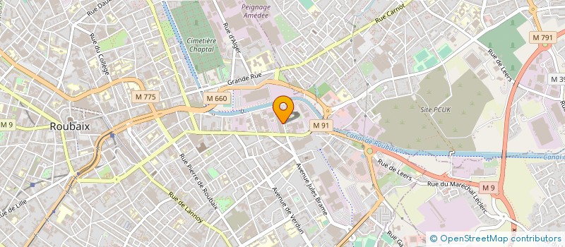 localisation de l'entreprise MATERIELS THERMIQUES CHAUDIERES ET BRULEURS à ROUBAIX
