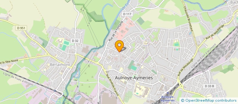 localisation de l'entreprise MATERNITE D AULNOYE AYMERIES à AULNOYE-AYMERIES