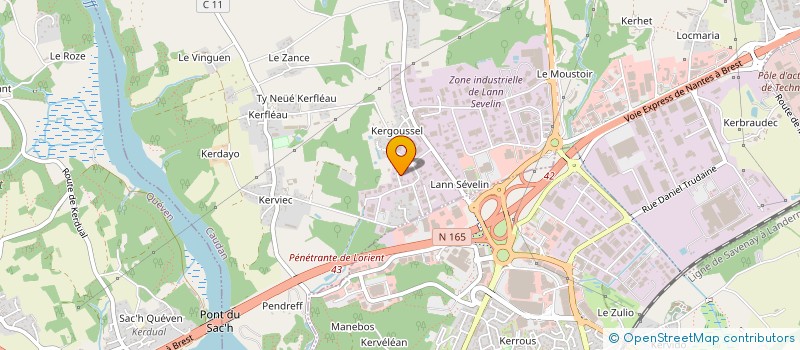 localisation de l'entreprise MATHAREL ETANCHEITE à CAUDAN