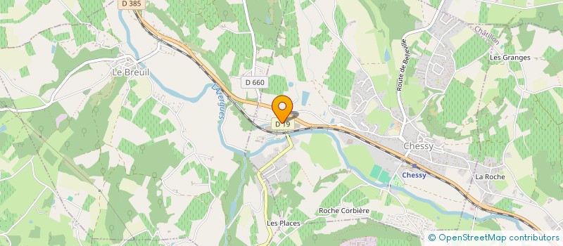 localisation de l'entreprise MATHELIN APPRETS TEINTURES à CHESSY