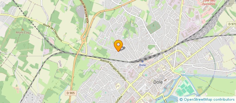 localisation de l'entreprise MATHELO à DOLE