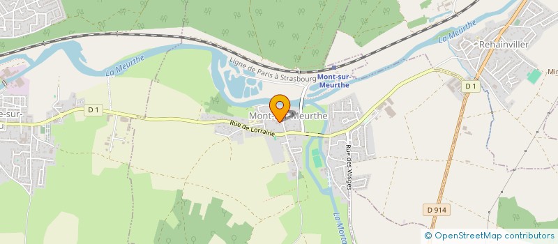 localisation de l'entreprise MATHELONG - LA VIE NOUS TIENT A COEUR  MONT-SUR-MEURTHE