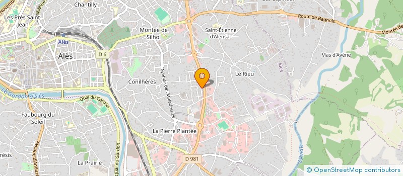 localisation de l'entreprise MATHEVA à ALES