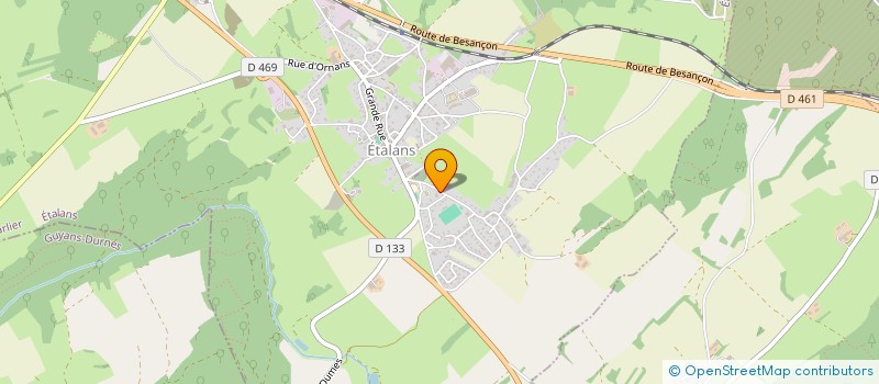 localisation de l'entreprise MATHEY FRIGORISTE à ETALANS
