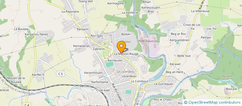 localisation de l'entreprise MATHIAS GUEGUIN ELECTRICITE à QUIMPERLE