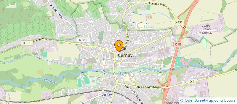 localisation de l'entreprise MATHIEU ET PAMELA COIFFURE  CERNAY