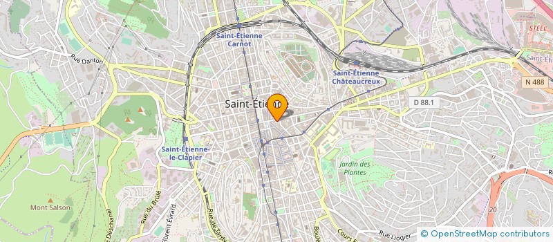 localisation de l'entreprise MATHIEU ET PROMONET à SAINT-ETIENNE