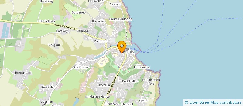 localisation de l'entreprise MATHIEU IMMOBILIER  LE PALAIS