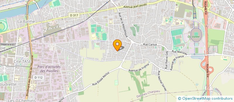 localisation de l'entreprise MATHIEU-LE  DECINES-CHARPIEU