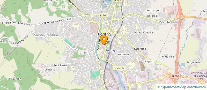 localisation de l'entreprise MATHIEU RICHOUX  PONTIVY