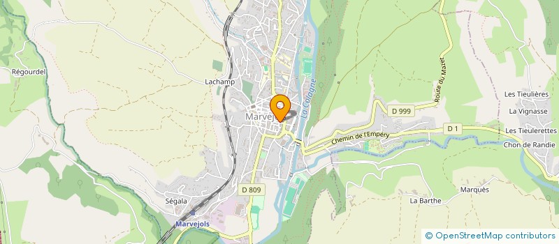 localisation de l'entreprise MATHIEU SAVAJOLS  MARVEJOLS