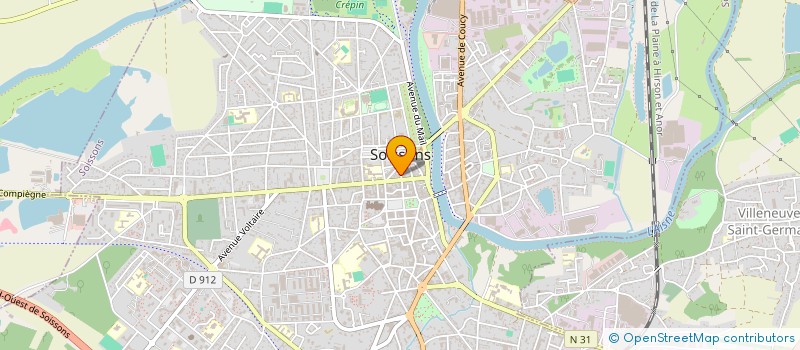 localisation de l'entreprise MATHILDE LEFEBVRE LMNP à SOISSONS