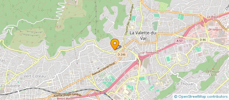 localisation de l'entreprise MATHIS ANTOINE MONTGENEVRE  TOULON