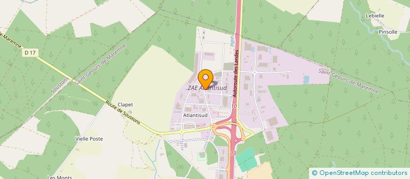 localisation de l'entreprise MATHIS OFFICE  SAINT-GEOURS-DE-MAREMNE