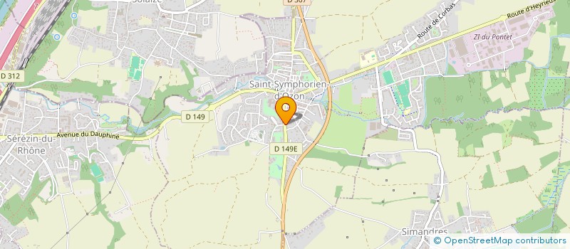 localisation de l'entreprise MATHJU  SAINT-SYMPHORIEN-D'OZON