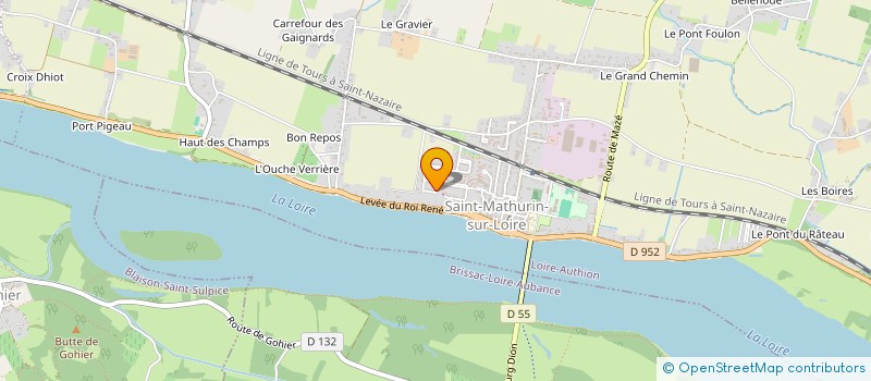 localisation de l'entreprise MATHU'PEINTURE à LOIRE-AUTHION