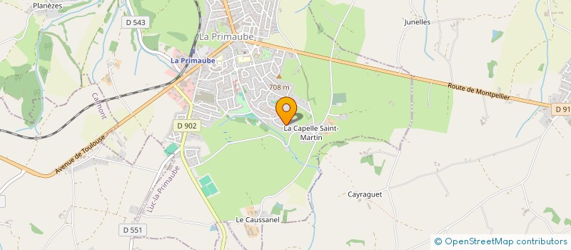 localisation de l'entreprise MATHYS TEYSSIER  LUC-LA-PRIMAUBE