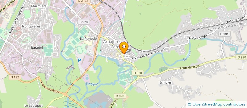 localisation de l'entreprise MATIERE à ARPAJON-SUR-CERE