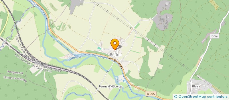 localisation de l'entreprise MATIERE BRUTE  BUFFON