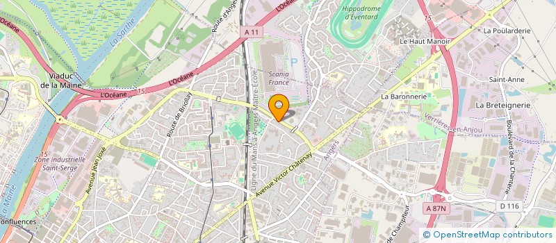 localisation de l'entreprise MATIERE GRISE, ASSOCIATION POUR LE REEMPLOI DES MATERIAUX DU BATIMENT à ANGERS