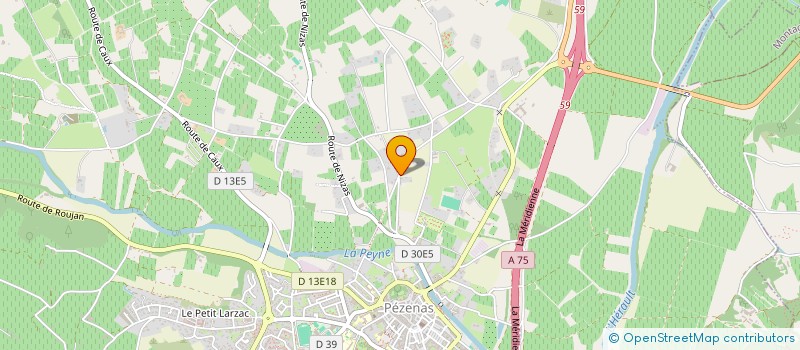 localisation de l'entreprise MATIERE GROUP  PEZENAS