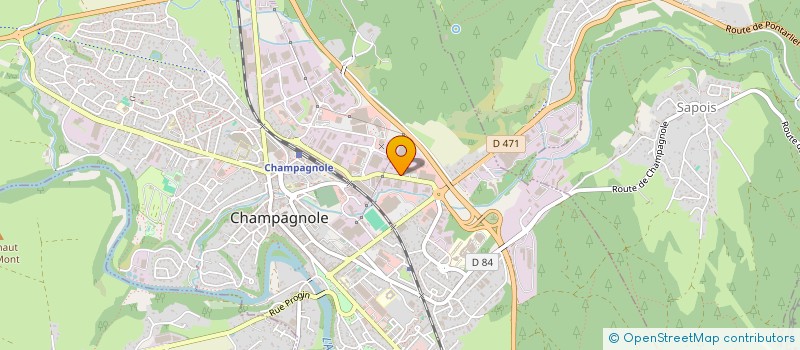 localisation de l'entreprise MATIERES   DECORS ET FORMES  CHAMPAGNOLE