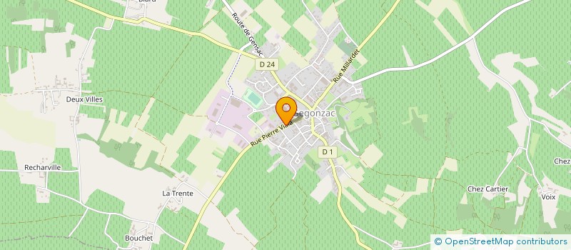 localisation de l'entreprise MATIGNON J-P ET GIRARD J-M à SEGONZAC