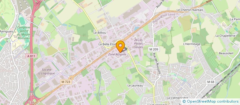 localisation de l'entreprise MATIN VERT NANTES à THOUARE-SUR-LOIRE