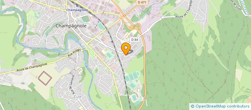 localisation de l'entreprise MATIVET PERE ET FILS - ELECTRICITE GENERALE à CHAMPAGNOLE