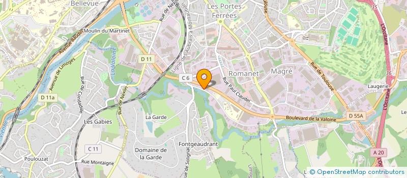 localisation de l'entreprise MATORR à LIMOGES