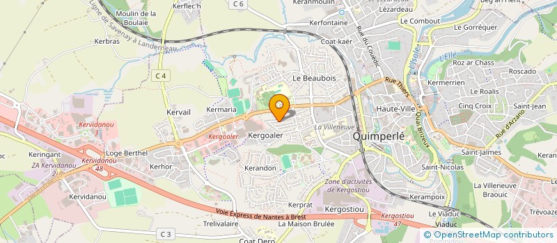 localisation de l'entreprise MATTHIEU COISINE à QUIMPERLE