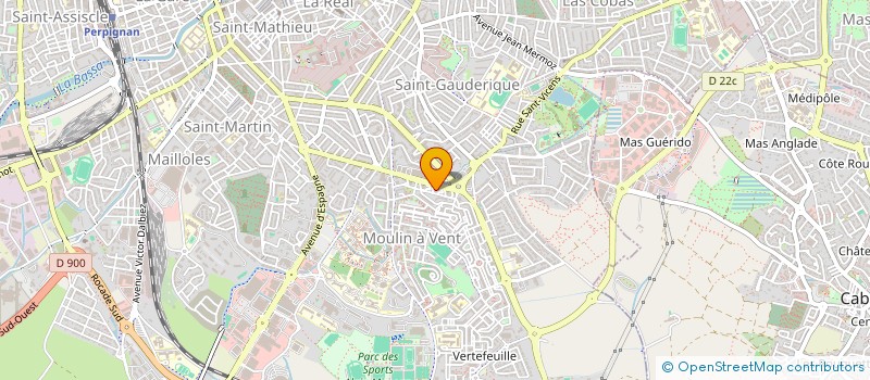 localisation de l'entreprise MATTHIEU RABETLLAT EXPERTISE COMPTABLE  PERPIGNAN