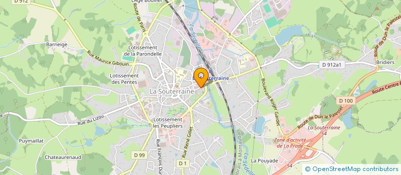 localisation de l'entreprise MATYN à LA SOUTERRAINE