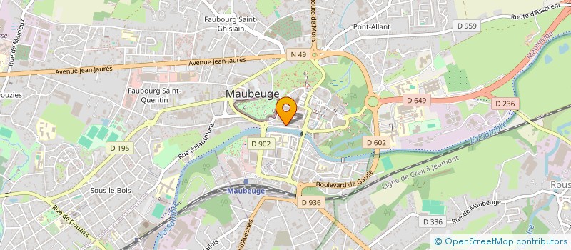 localisation de l'entreprise MAUBEUGE PROMOTION  MAUBEUGE