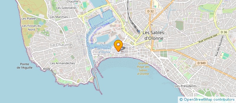 localisation de l'entreprise MAUD & SAM à LES SABLES D'OLONNE