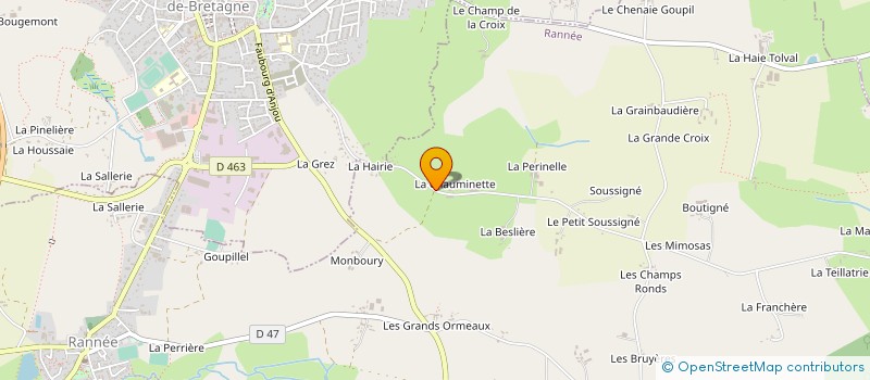 localisation de l'entreprise MAUDET à RANNEE